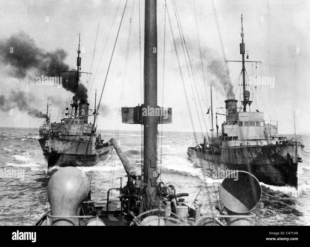 Deutsche Mineshunters, 1914-1918 Stockfoto