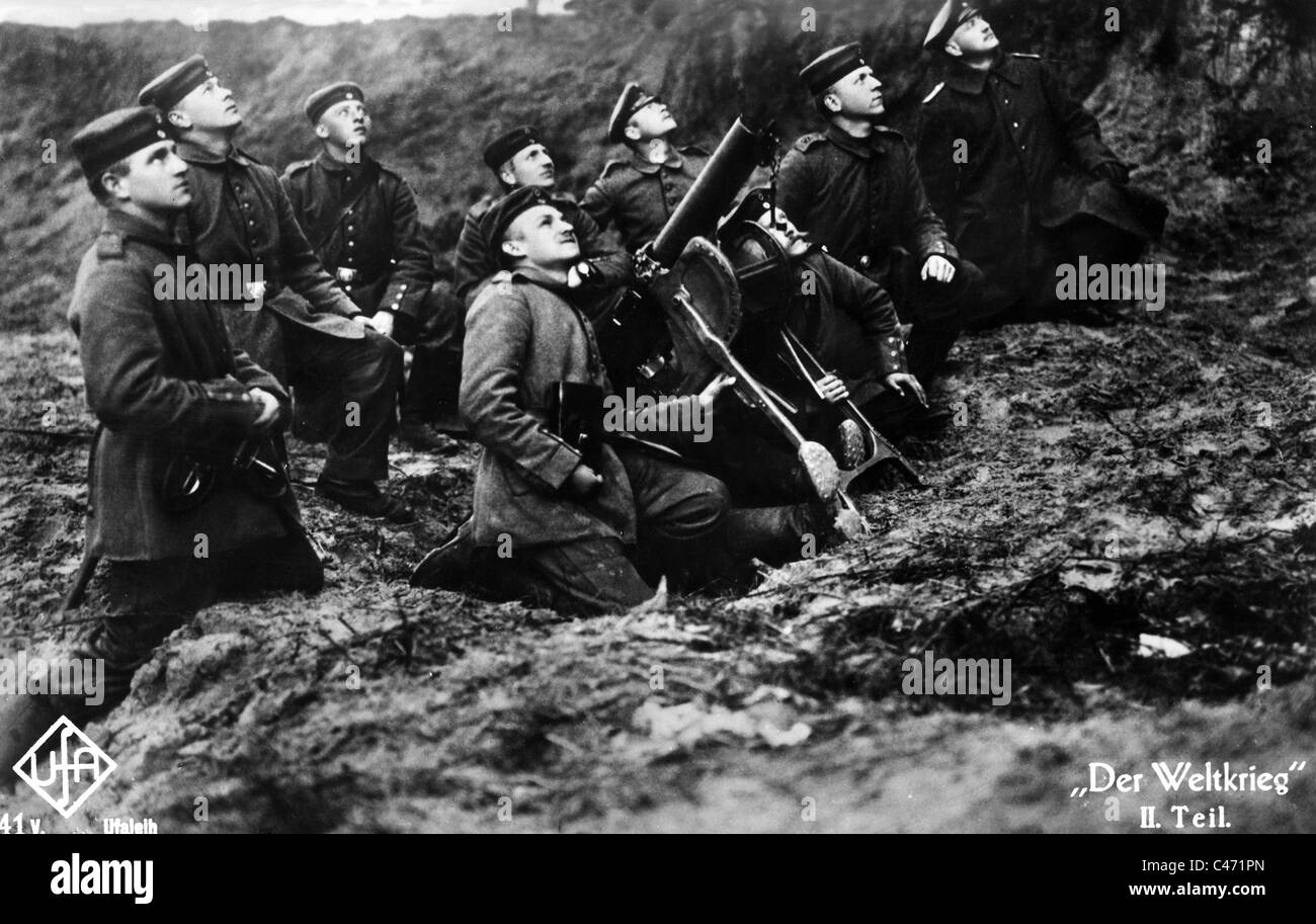 Deutsche Anti-Aircraft Kriegsführung, 1914-1918 Stockfoto