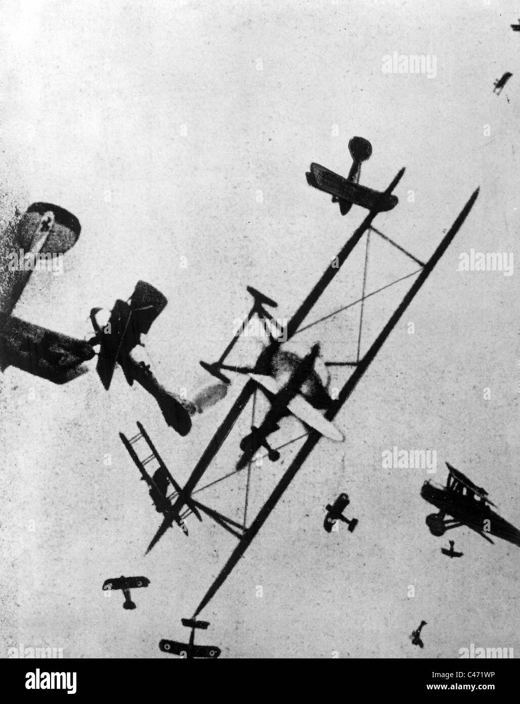 Luftkampf über der Westfront 1918 Stockfoto