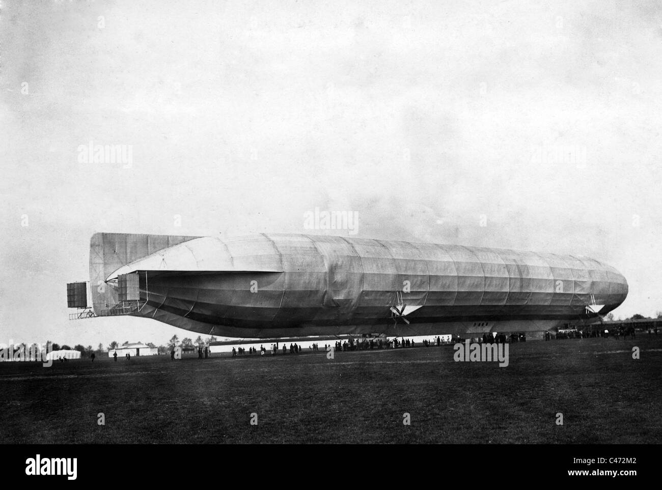 Deutschen Zeppelin vor Start Stockfoto