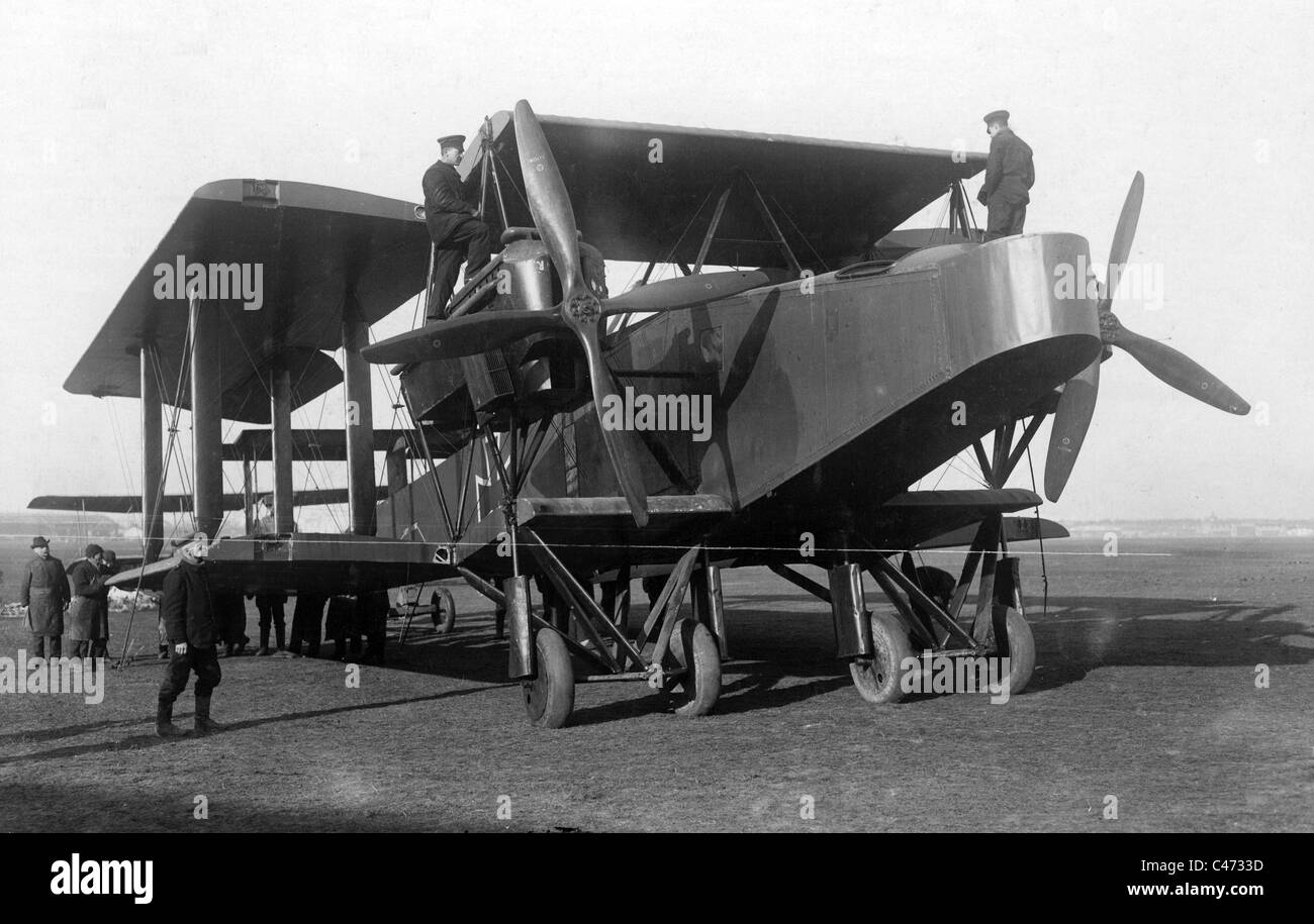 Englische Großflugzeuge, 1918 Stockfoto