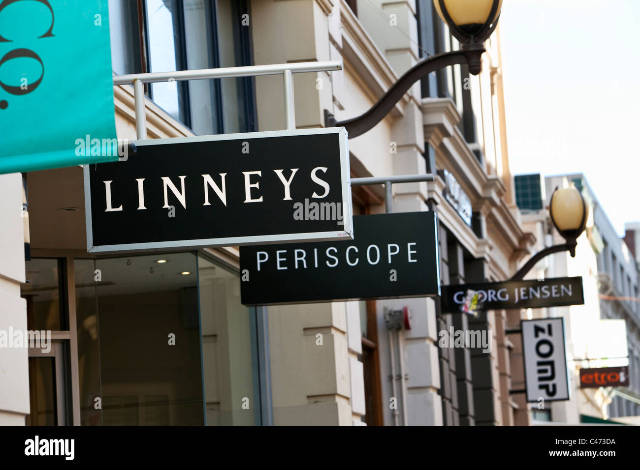 Boutiquen in der King Street. Perth, Western Australia, Australien Stockfoto