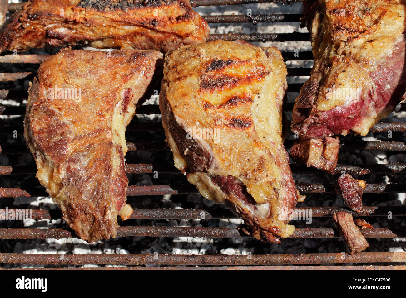 Grill Beefsteak, traditionellen argentinischen Stil Stockfoto