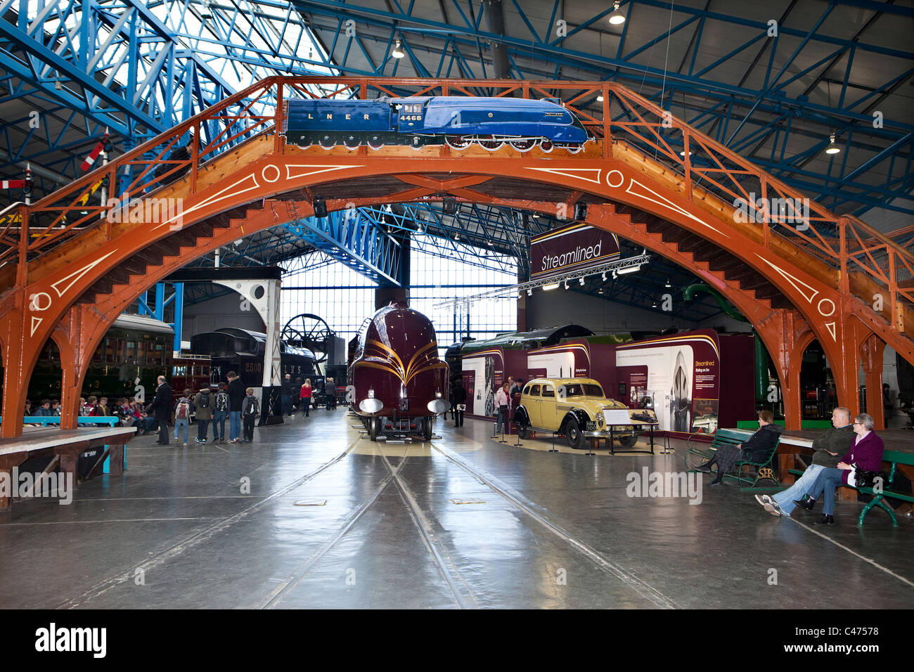 Die Duchess of Hamilton erhalten optimierte Dampf Lok im National Railway Museum in York Stockfoto