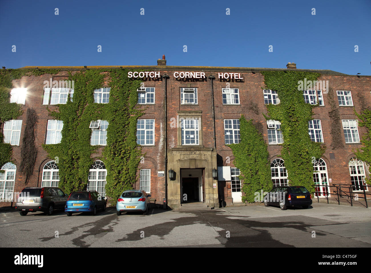 Scotch Corner Hotel an der Kreuzung der A1 / A66 in North Yorkshire, England, Vereinigtes Königreich Stockfoto