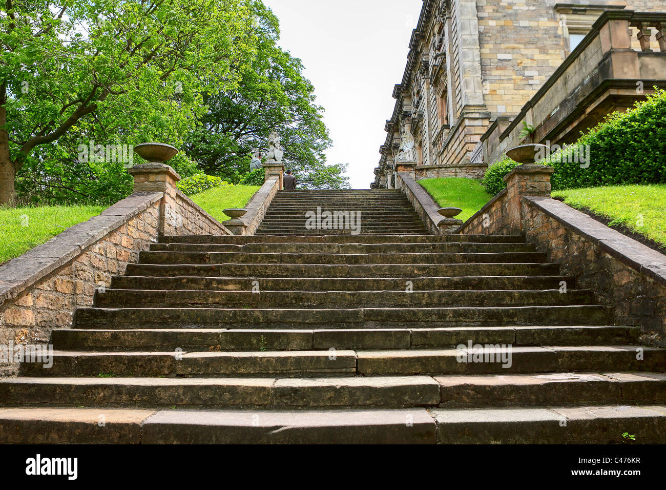 Treppe zum Nottingham castle Stockfoto