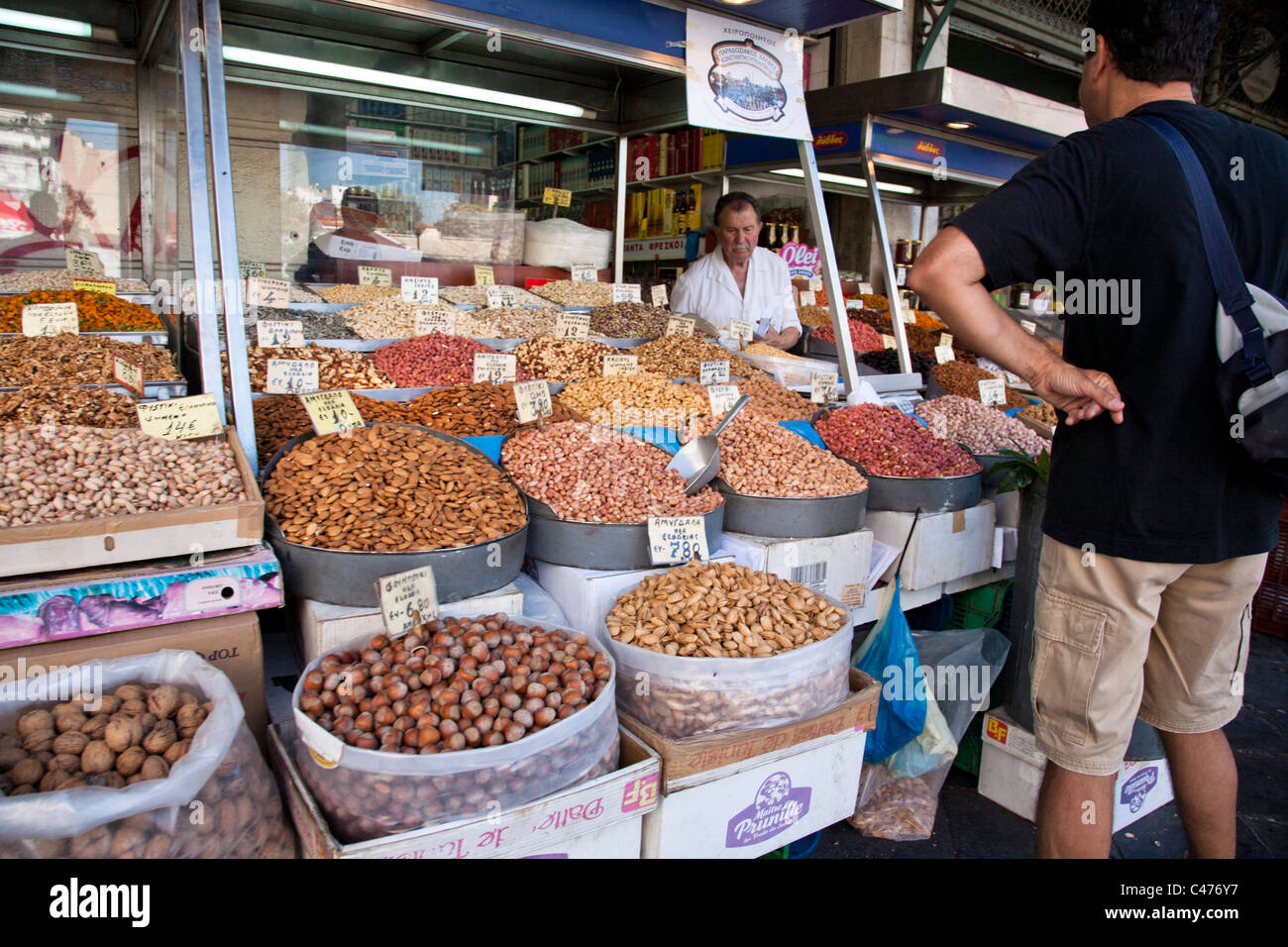 Zentralmarkt oder Kentriki Agora, Athen Griechenland Stockfoto