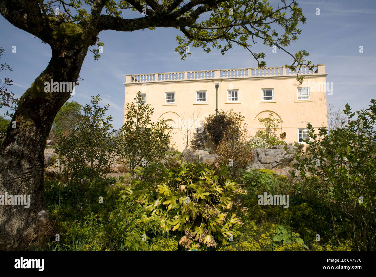 Nationaler Botanischer Garten von Wales, Fürstentum Haus, Konferenzzentrum, deren Südseite Stockfoto
