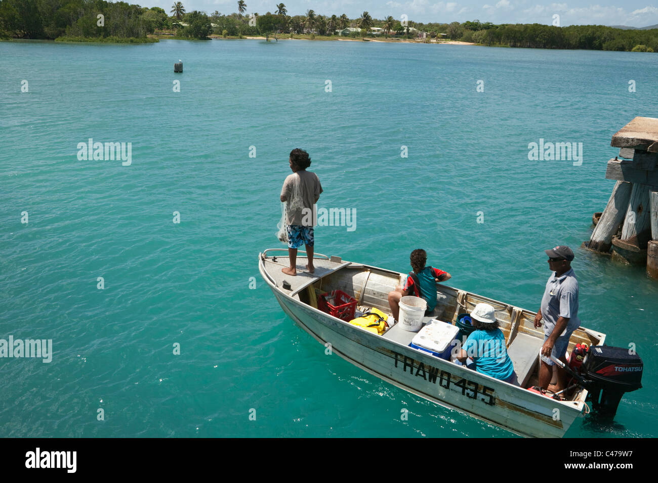 Einheimischen Fischen von Jolle am Horn Island, Torres-Strait-Inseln, Queensland, Australien Stockfoto