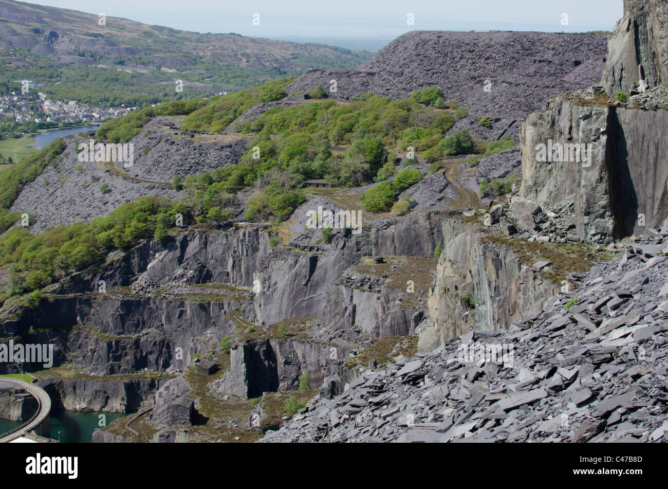 Stillgelegten Dinorwig Schieferbergwerk, Snowdonia, North Wales, UK Stockfoto