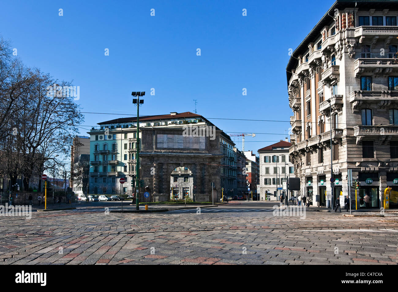 Porta Romana, der römischen Tor, monumentale Eingang der Stadt Mailand, 1596, Milano, Lombardei Italien Stockfoto