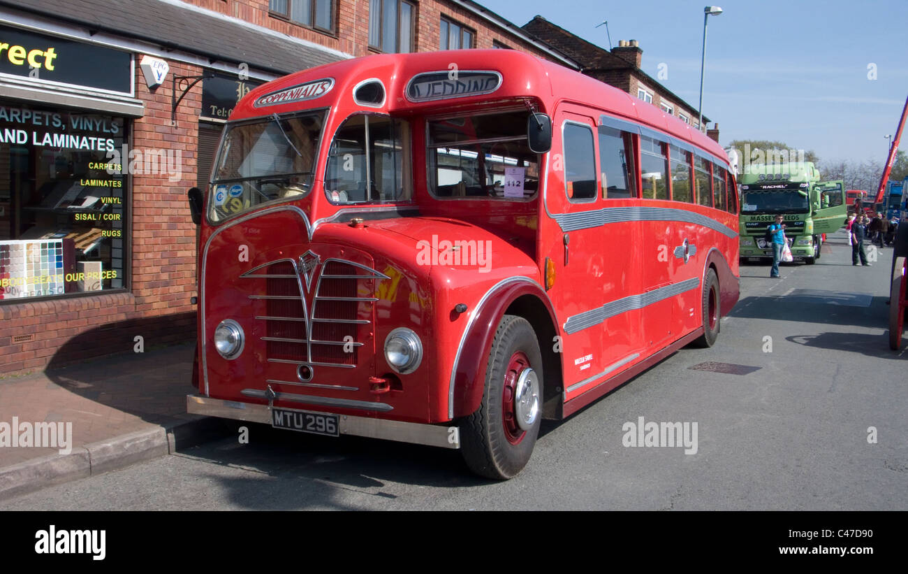 Klassische Foden Bus in Sandbach UK Stockfoto