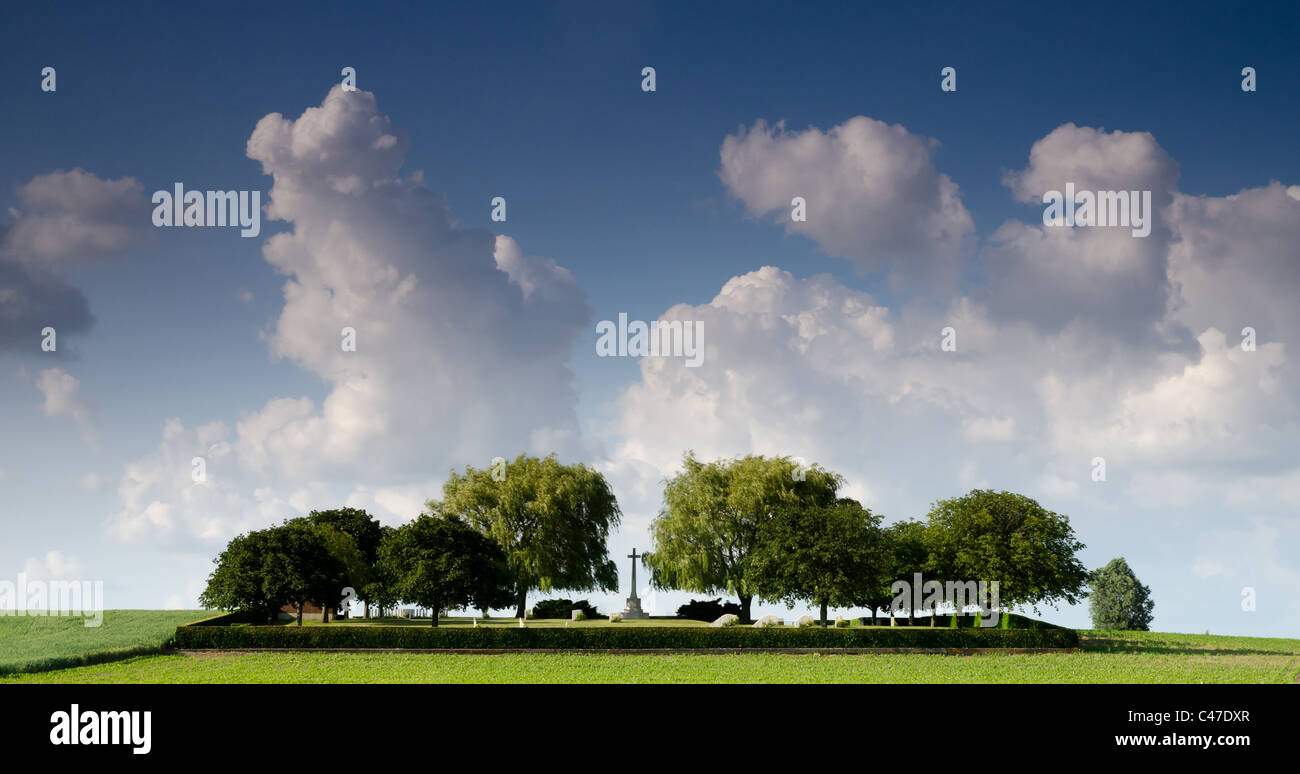 Prowse Punkt britische Kriegsgräberstätte, Ypres Salient, Westfront, Flandern, Belgien Stockfoto