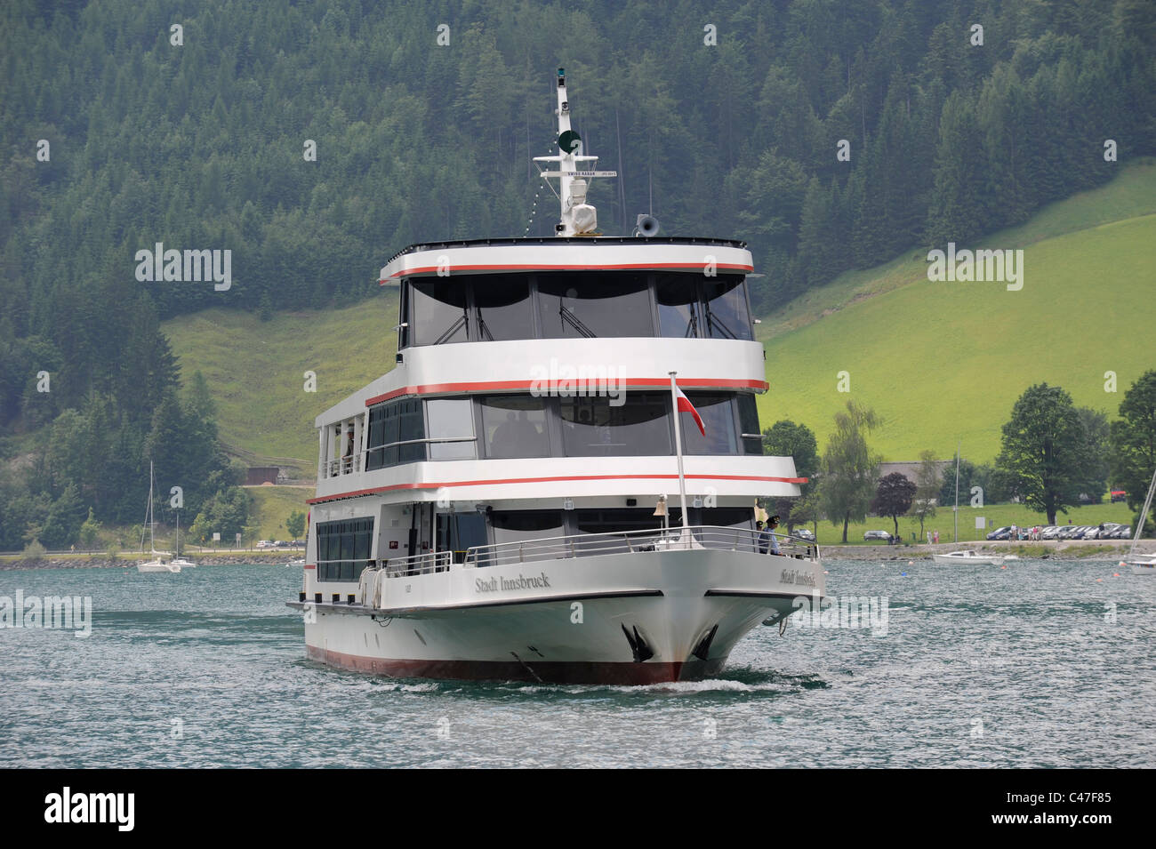 touristischen Passagierschiff am Achensee in Österreich Stockfoto