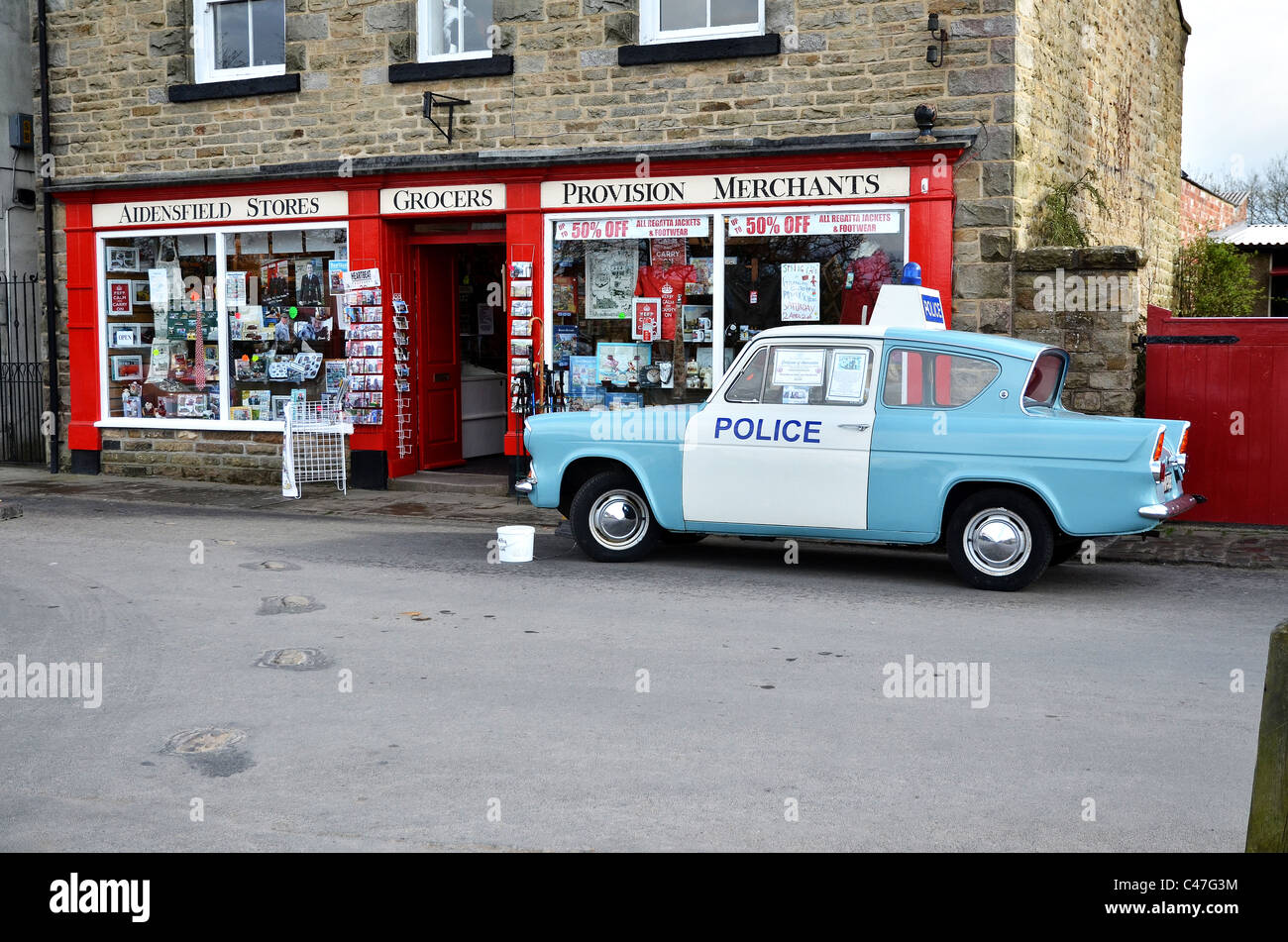 Goathland auf der North Yorkshire Moors. Einstellung für das fiktive Dorf Aidensfield in der Fernsehserie Heartbeat. Stockfoto