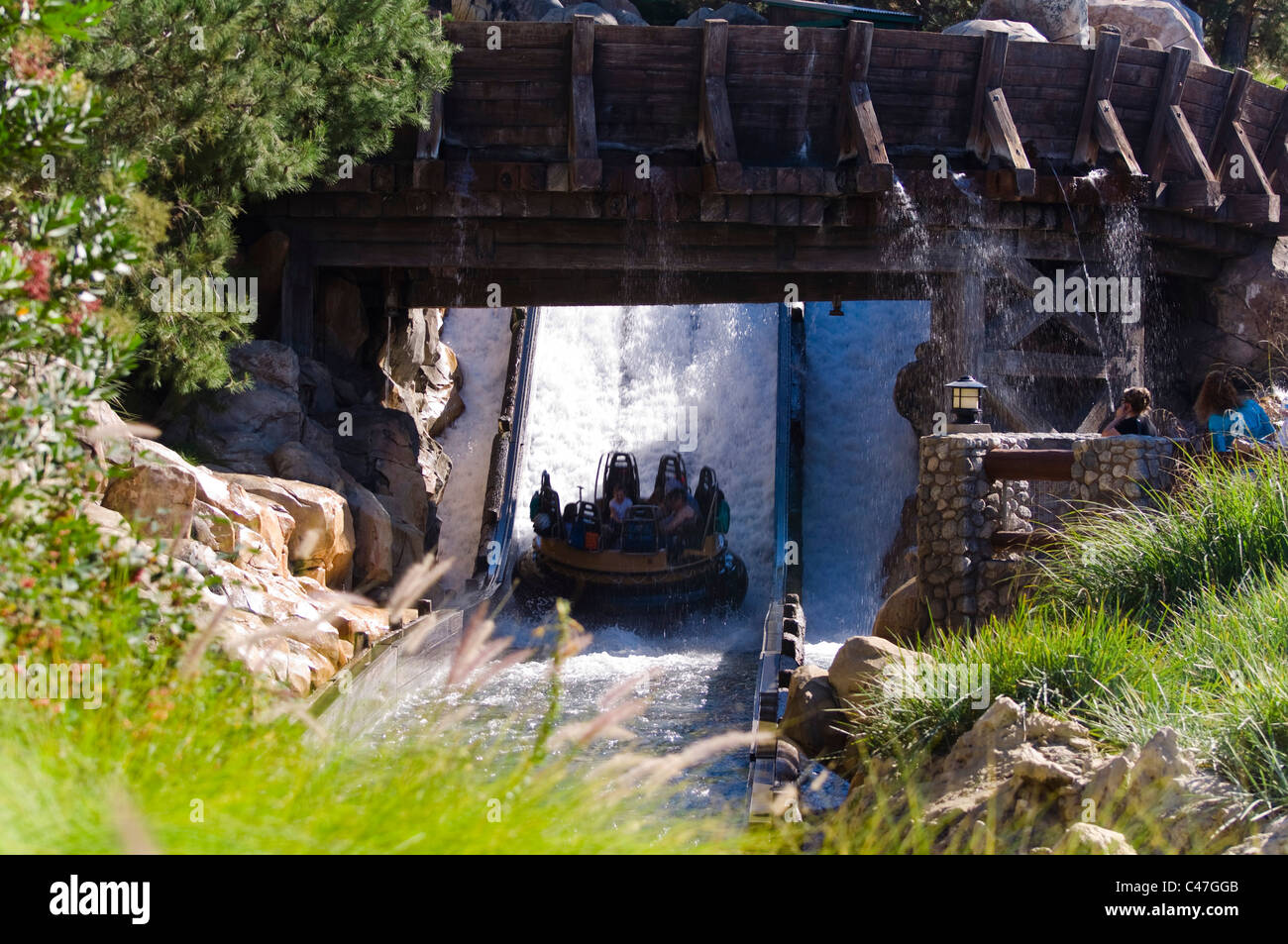 Melierung Fahrt im Disneyland Stockfoto