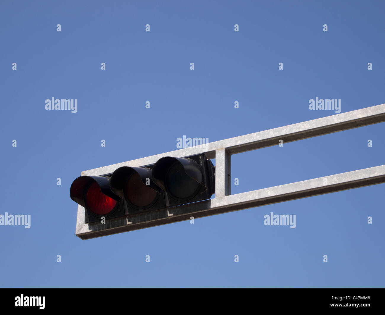 Semaphore - rote Farbe Stockfoto