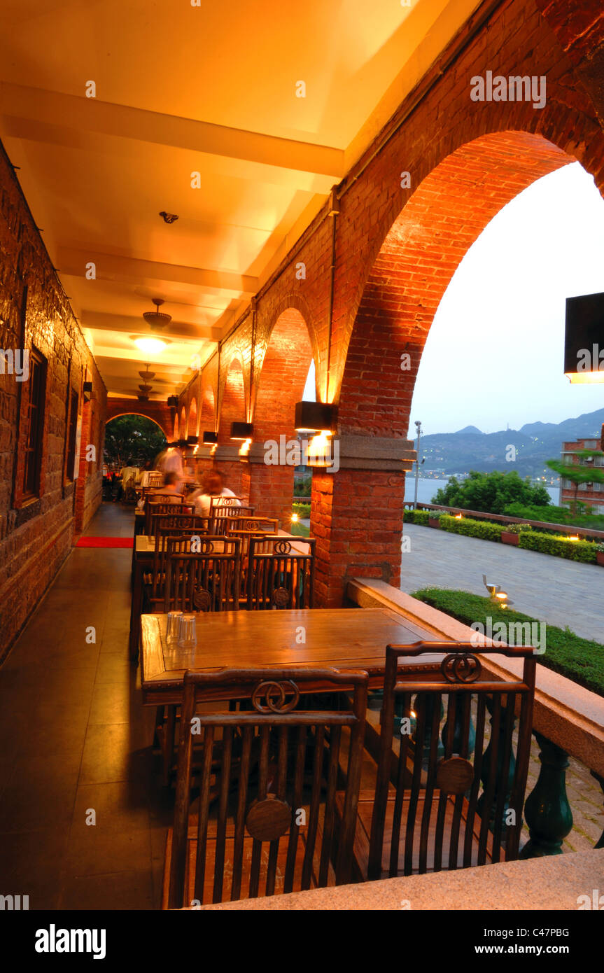 Cafe in einem Theater, Red House Theater, Ximending, Taipei, Taiwan Stockfoto