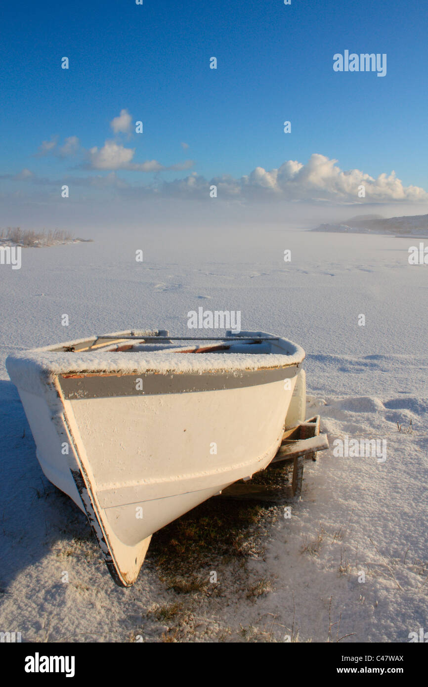 Orkney, Harray Loch im winter Stockfoto