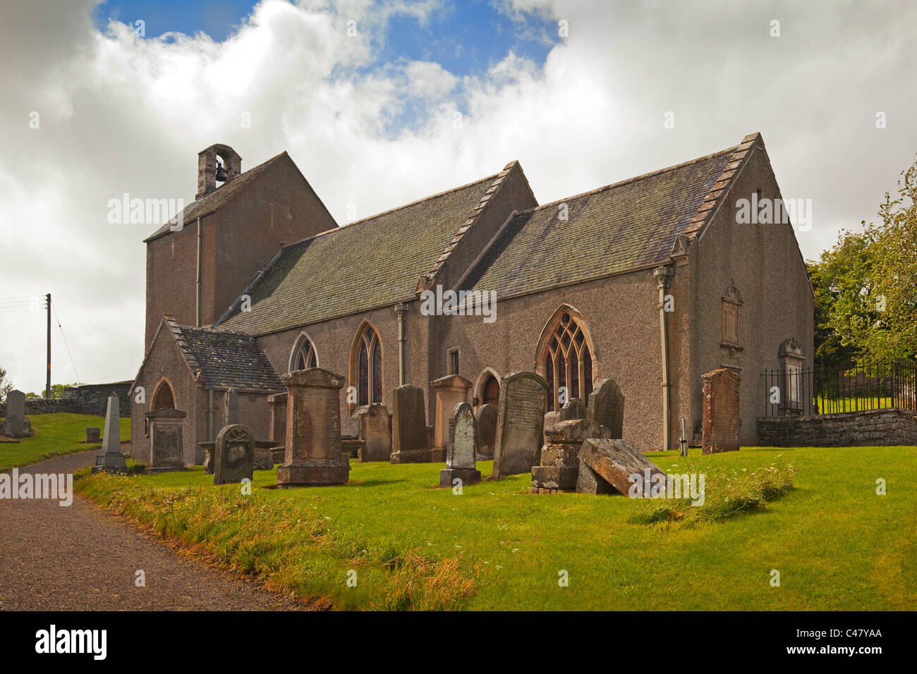 Stobo Kirk auf dem Weg von John Buchan Stockfoto