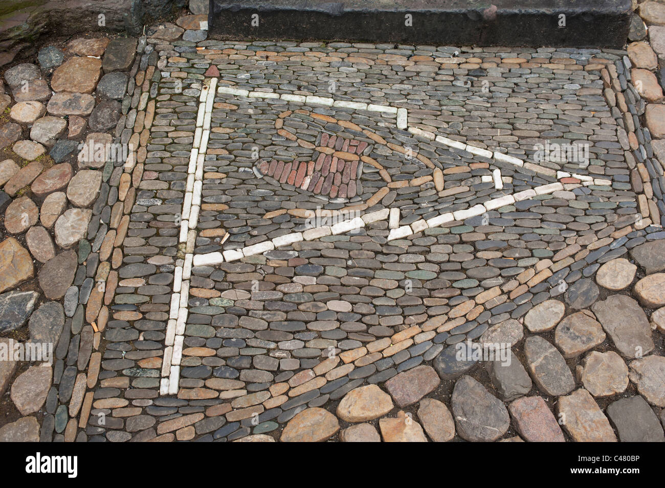 Pflaster-Mosaik, Freiburg, Deutschland Stockfotografie - Alamy
