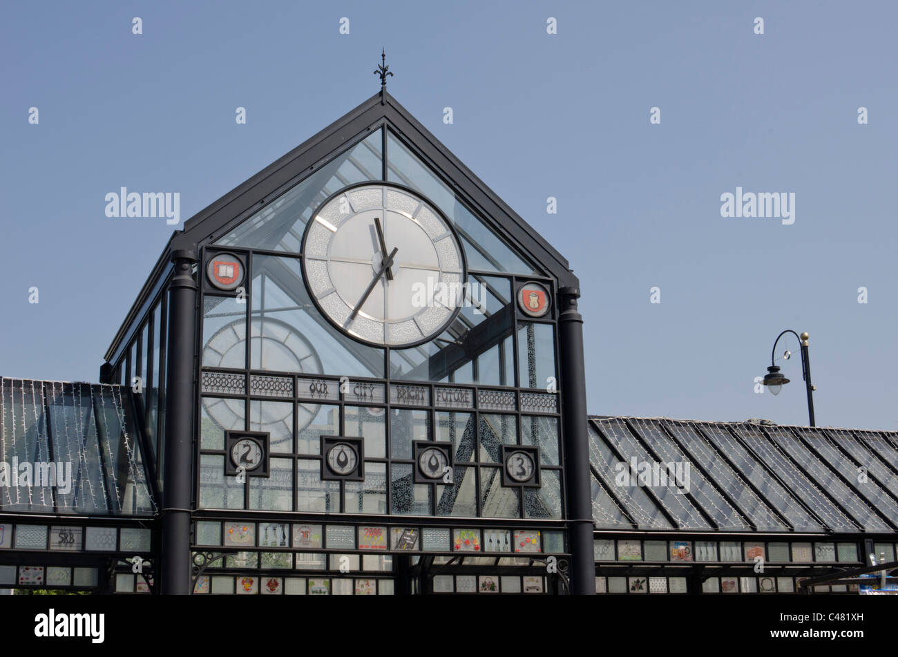 Uhr im Stadtzentrum von Wolverhampton, West Midlands, England, UK Stockfoto