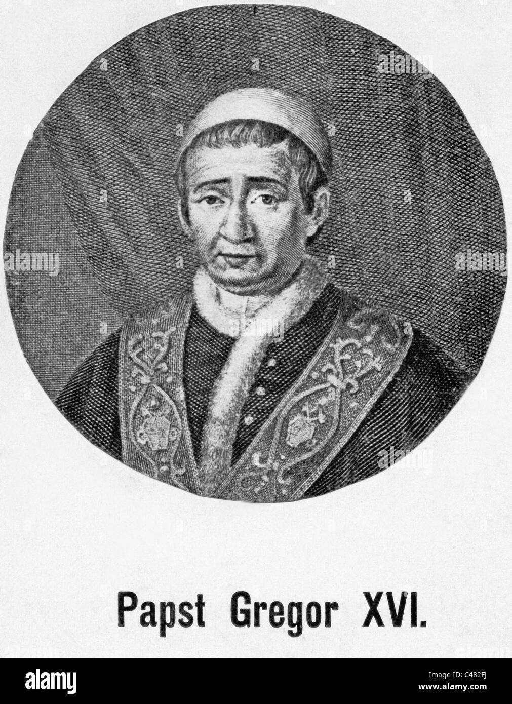 Papst Gregor XVI., Stockfoto