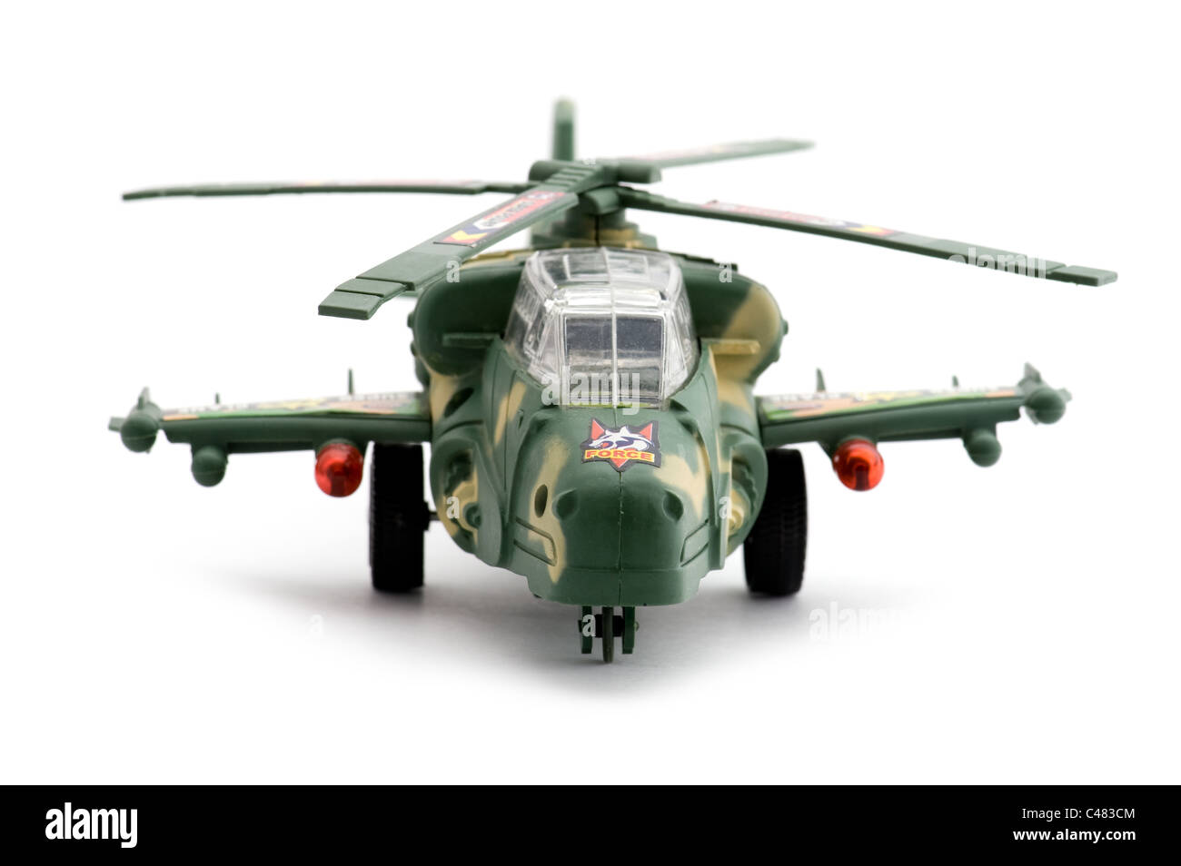 Objekt auf weiß - Spielzeug Hubschrauber Stockfoto