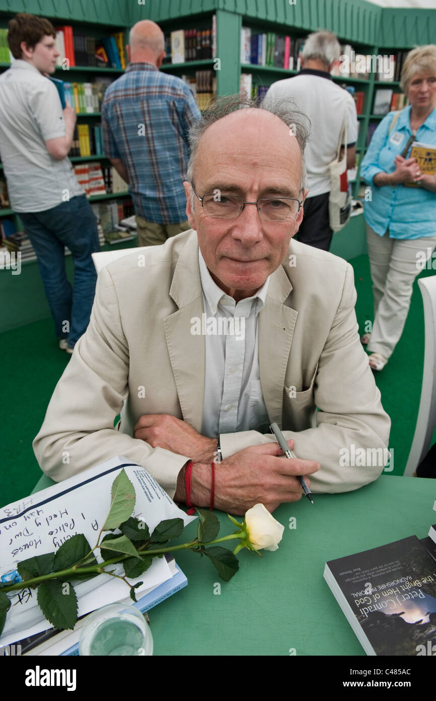 Peter Conradi Radnorshire Autor abgebildet bei Hay Festival 2011 Stockfoto