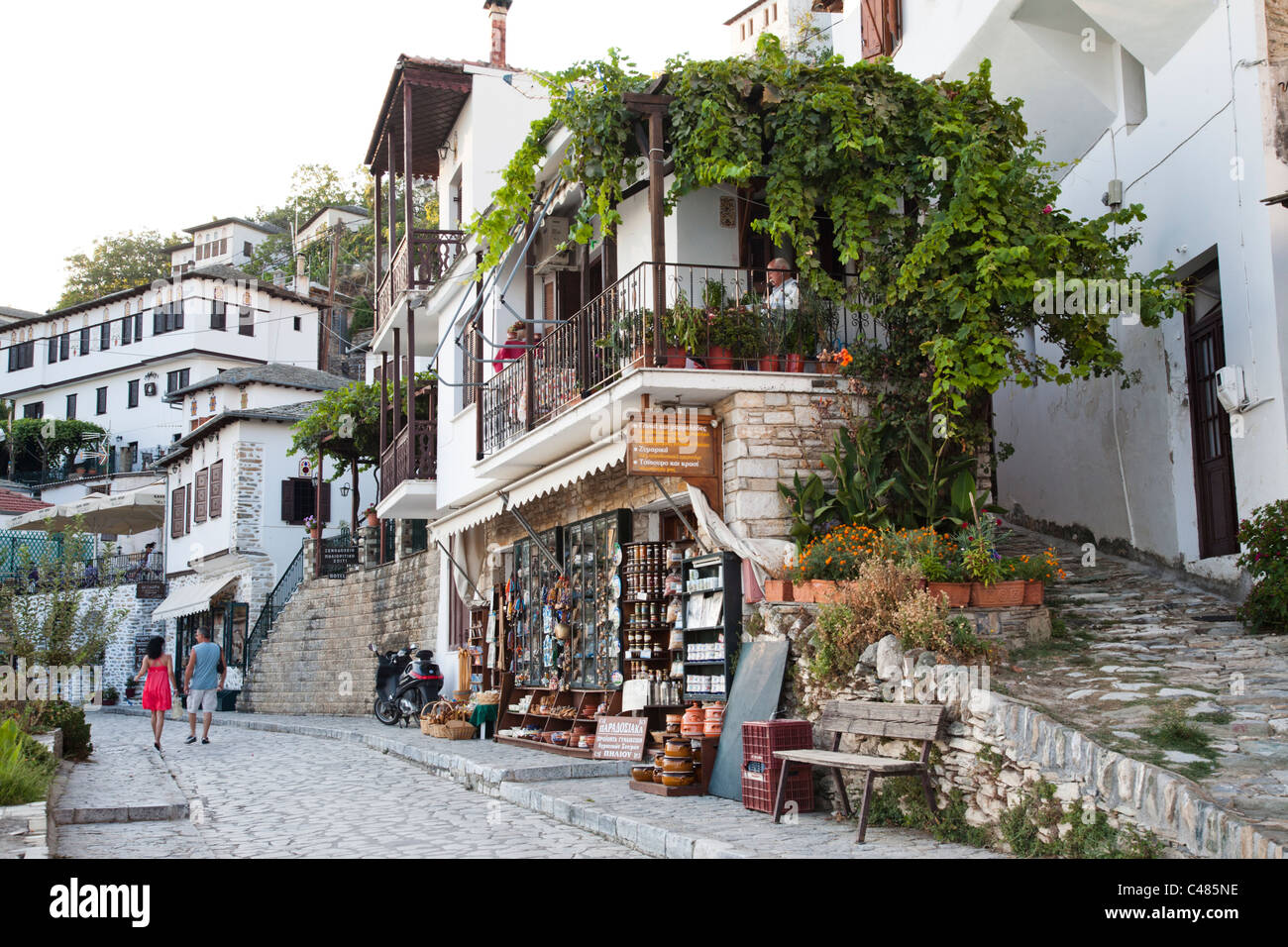 Makrinitsa, ein traditionelles Dorf, Pilion-Halbinsel, Griechenland Stockfoto