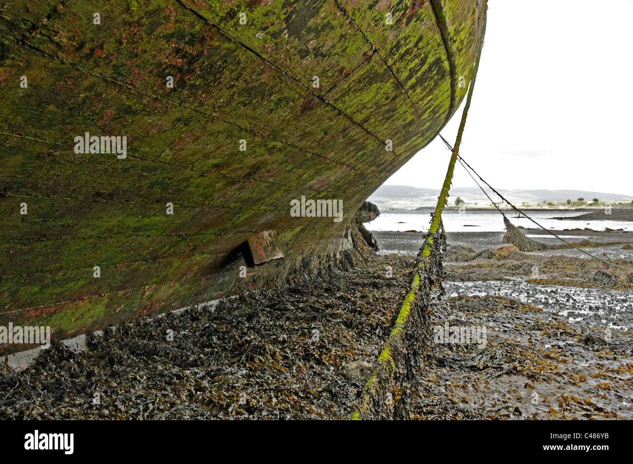 Verlassene Boote in Salen, Isle of Mull. Stockfoto