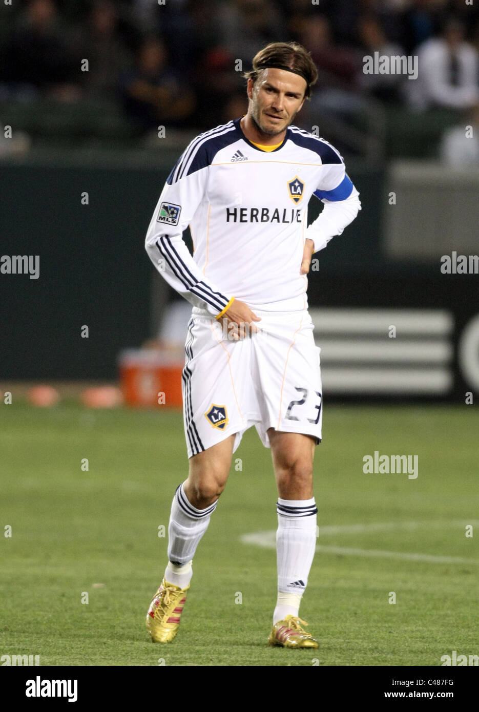 DAVID BECKHAM Promis bei LA GALAXY V DC UNITED CARSON LOS ANGELES Kalifornien 3. Juni 2011 Stockfoto