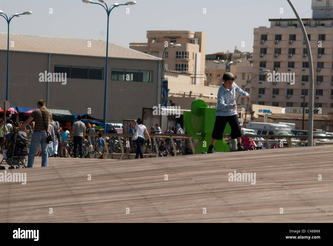 Tel Aviv ist eine Beta + Weltstadt, neben Städten wie Barcelona und San Francisco. [9] bekannt als "Die Stadt, die niemals schläft", Stockfoto