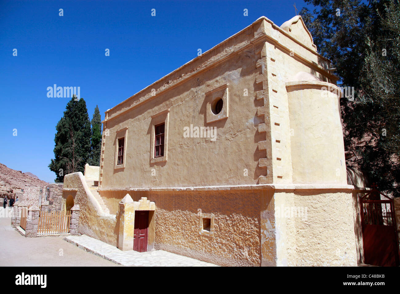 Das Schädel-Haus, bekannt als die Kapelle Saint Triphone am St. Katharinen Kloster, South Sinai-Halbinsel, Ägypten Stockfoto