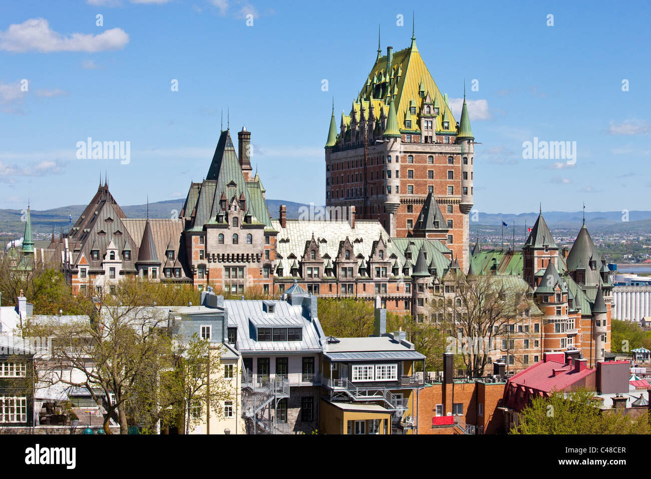 Chateau Frontenac, Altstadt, Quebec City, Kanada Stockfoto