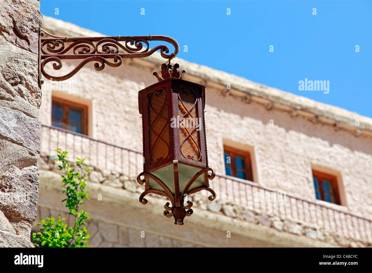 Laterne Lampe am St. Katharinen Kloster, South Sinai-Halbinsel, Ägypten Stockfoto