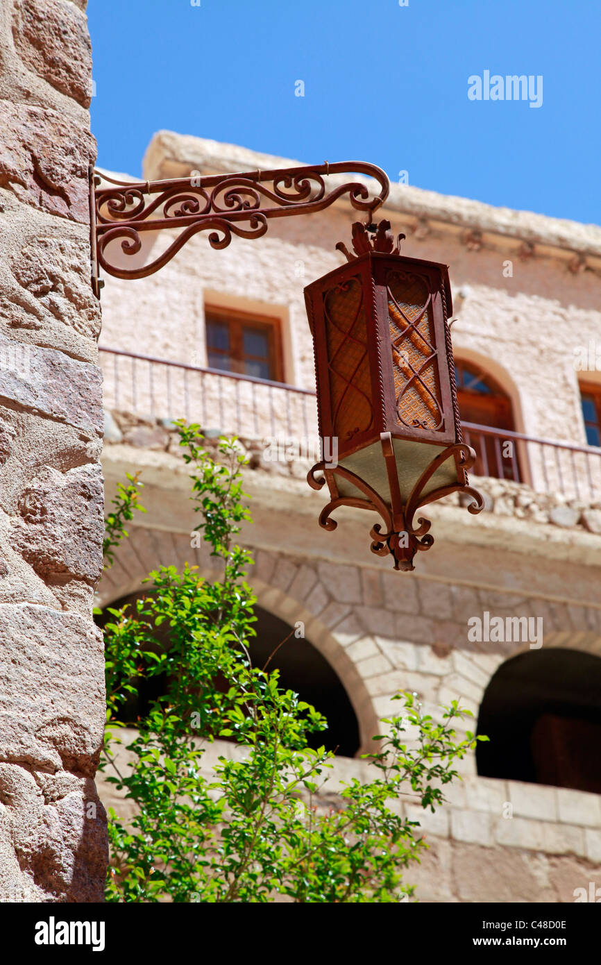 Laterne Lampe am St. Katharinen Kloster, South Sinai-Halbinsel, Ägypten Stockfoto