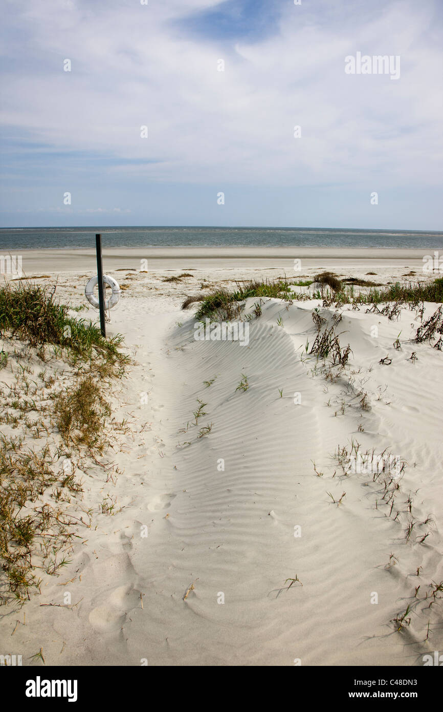 Schönen Sandstrand am Seabrook Island, in der Nähe von Charleston, South Carolina, USA Stockfoto