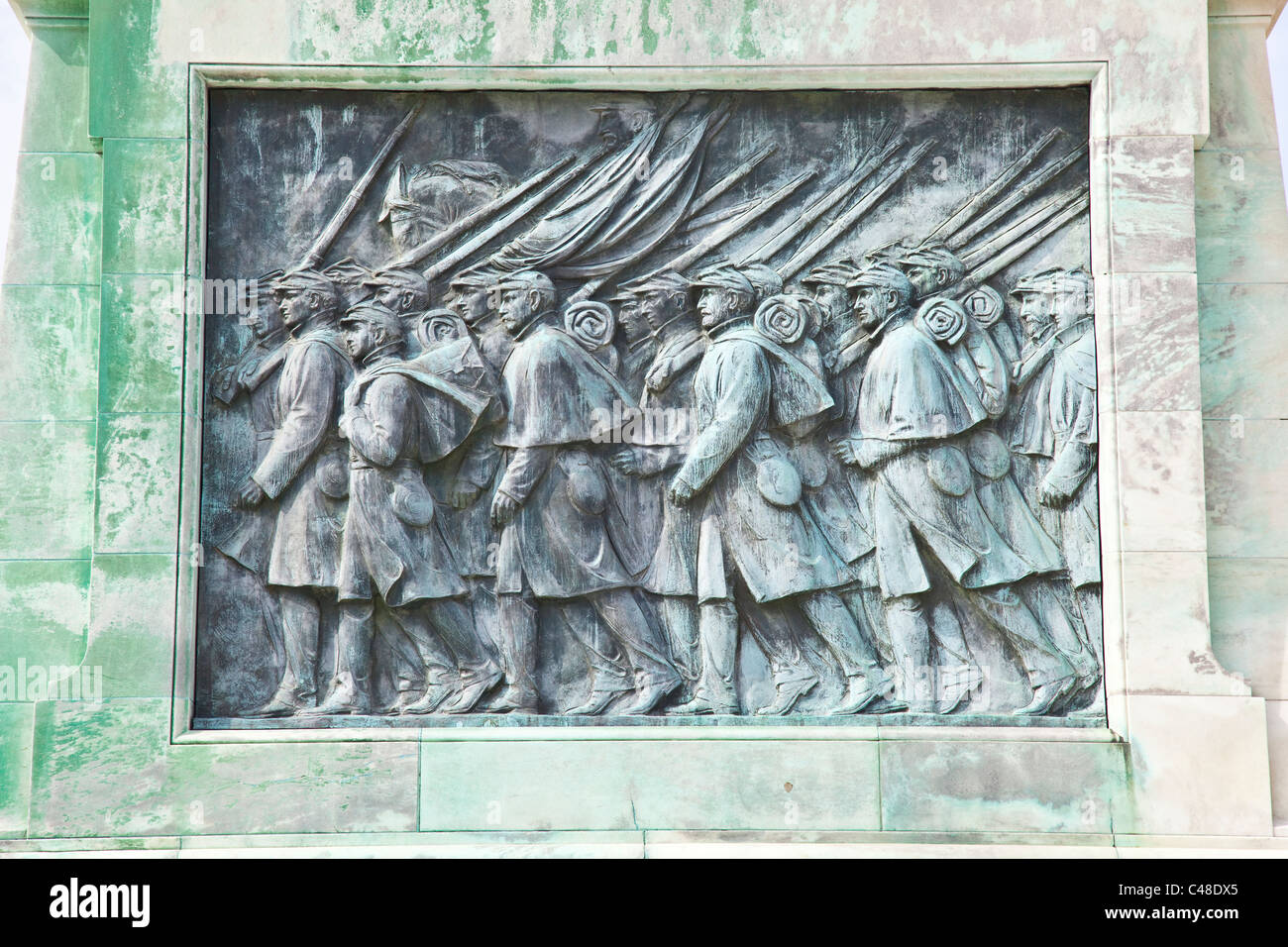 Bürgerkrieg-Statue vor dem Kapitol, Washington DC Stockfoto