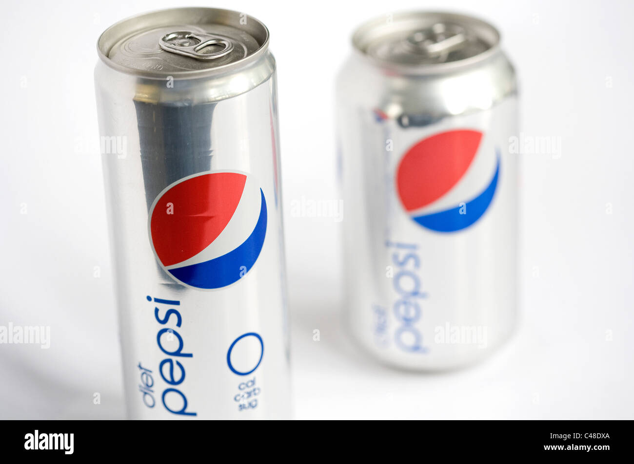 "Skinny" Diet Pepsi Dosen. Stockfoto