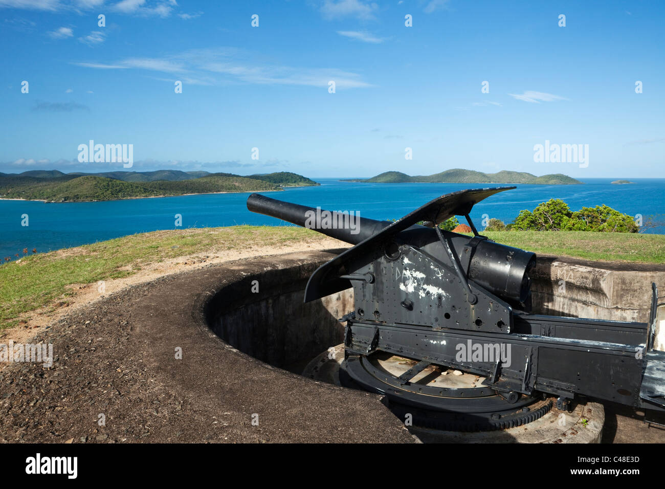 Batterie am grünen Hügel Fort.  Thursday Island, Torres-Strait-Inseln, Queensland, Australien Stockfoto