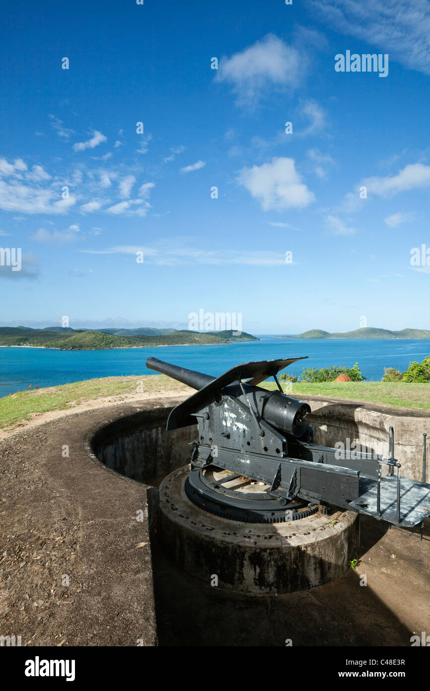 Batterie am grünen Hügel Fort.  Thursday Island, Torres-Strait-Inseln, Queensland, Australien Stockfoto
