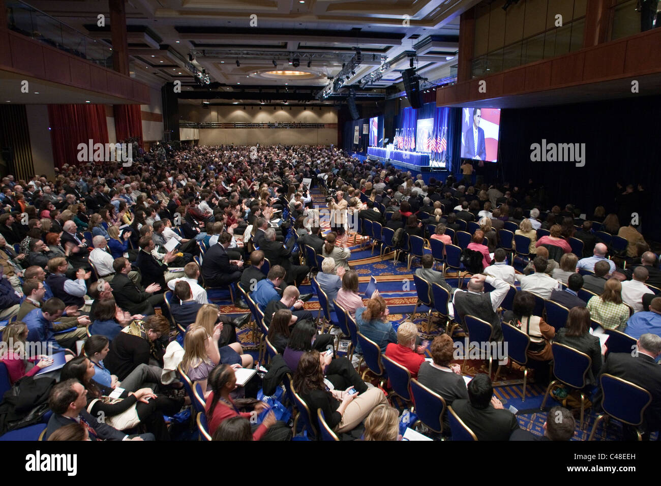 Gesamtansicht von der 2010-CPAC-Konferenz in Washington DC. Stockfoto