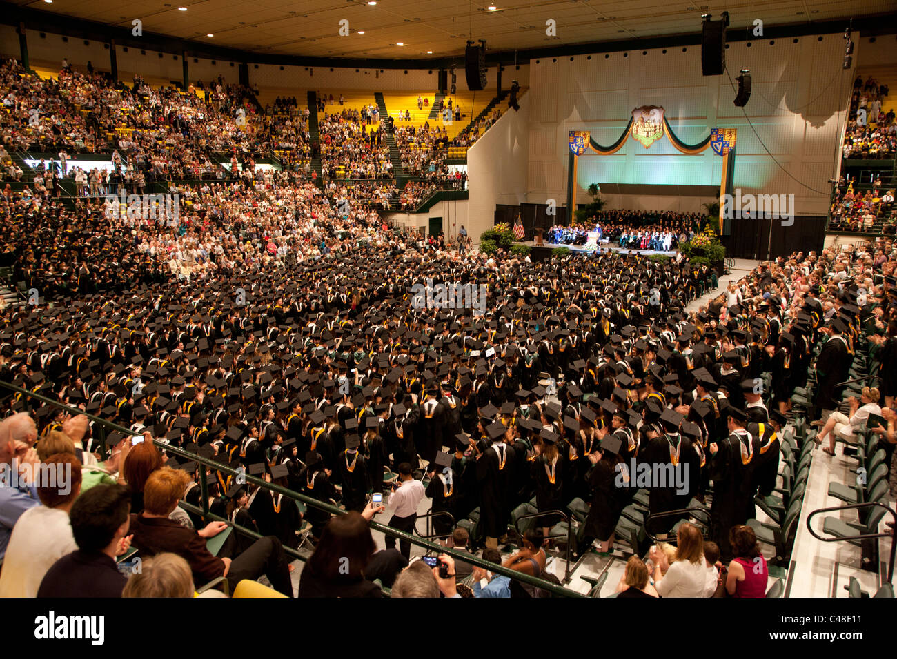 Abschlussfeier an das College of William and Mary, Williamsburg, Virginia, USA Stockfoto