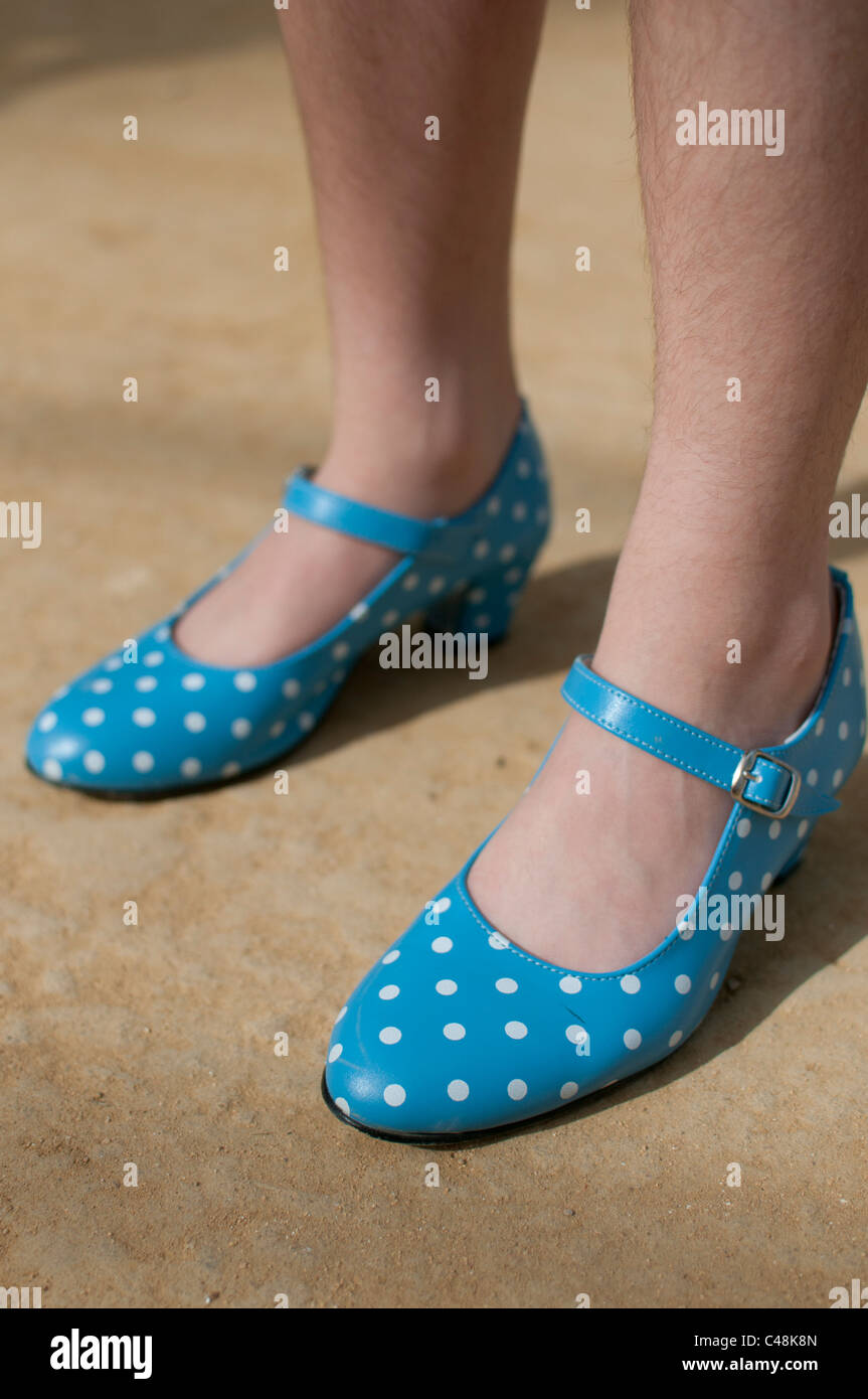 Schuhe und Füße Spanien Stockfoto