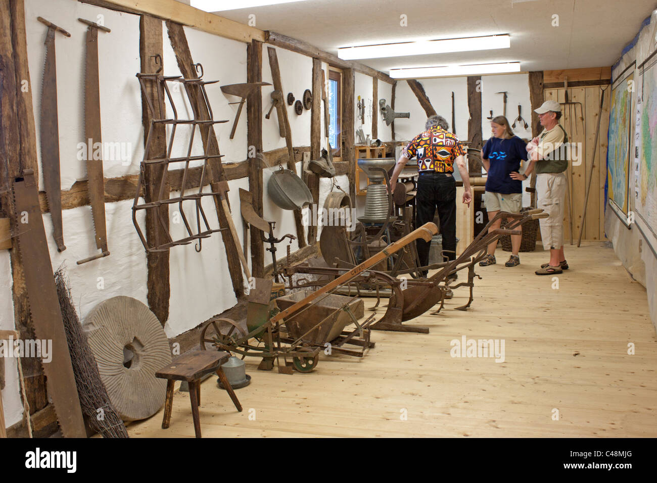 in einer alten Werkstatt eines Fachwerkhauses in Loge, Wendland, Niedersachsen, Deutschland Stockfoto