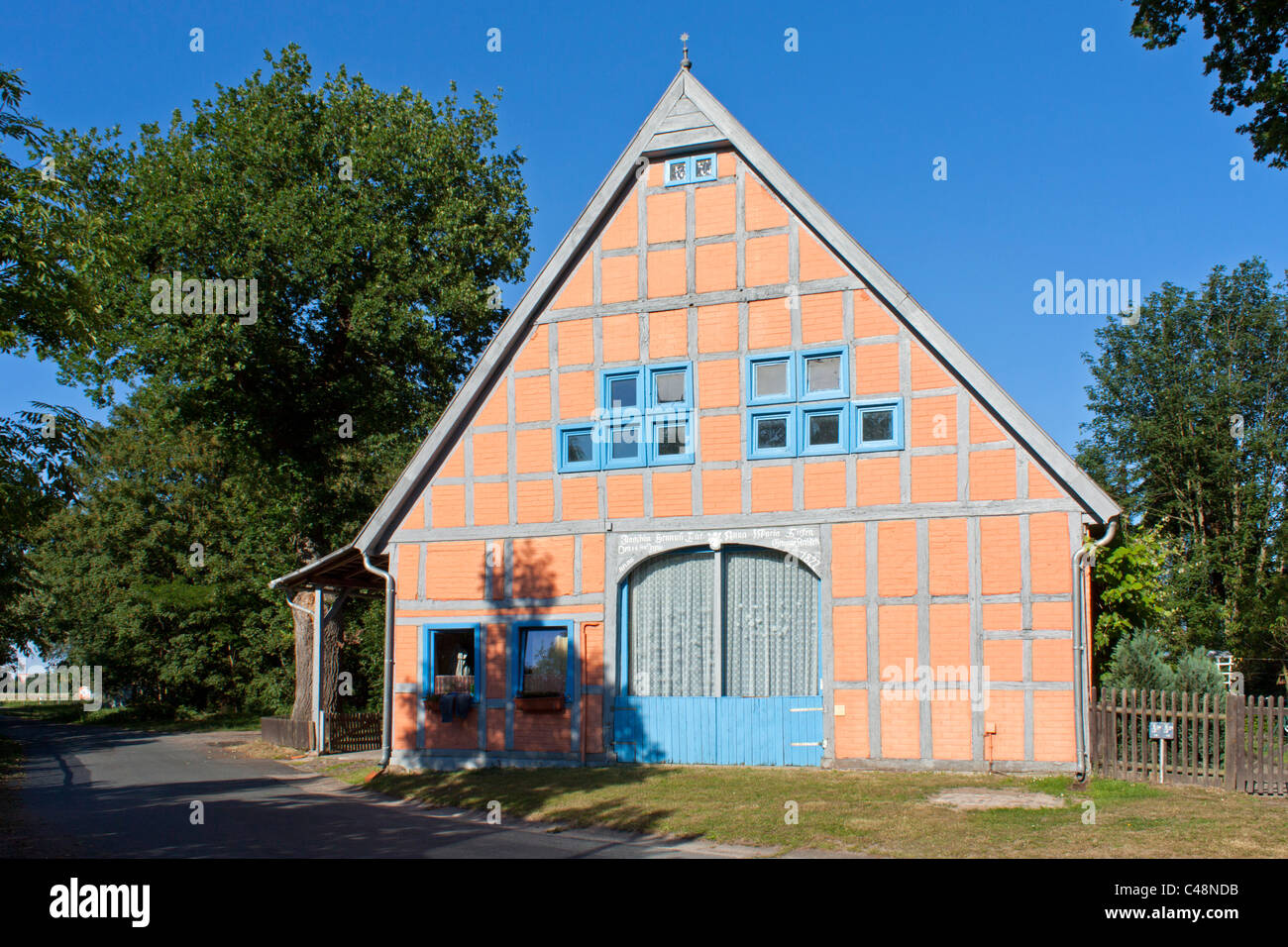 Fachwerkhaus in Loge, Wendland, Niedersachsen, Deutschland Stockfoto