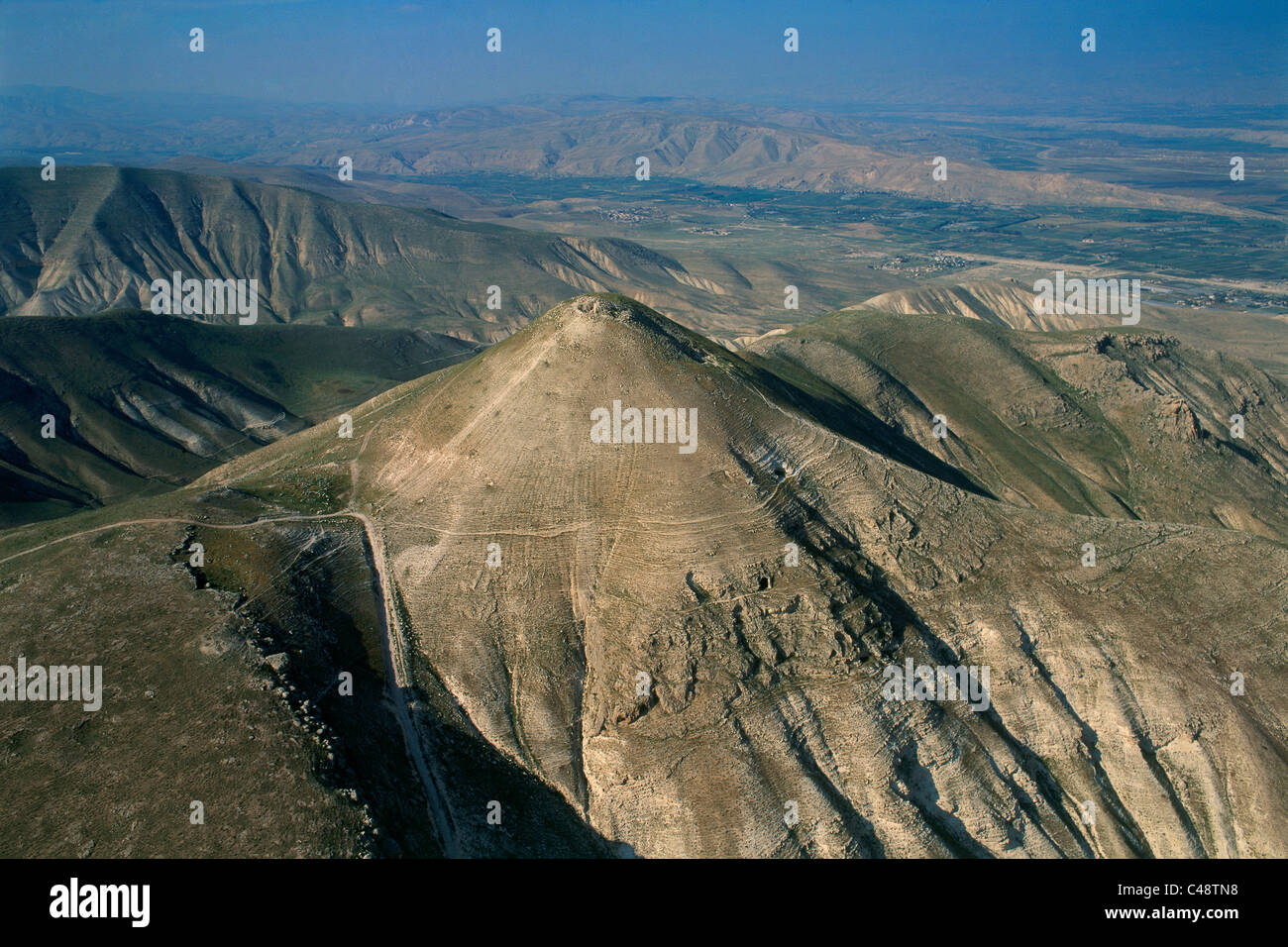 Luftaufnahme der Wüste Judäa Stockfoto