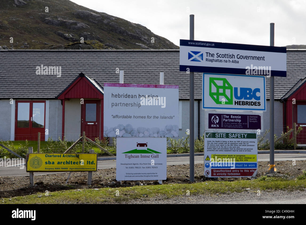 die schottische Regierung Gemeinschaft Wohnprojekt Isle of Lewis, Schottland Stockfoto