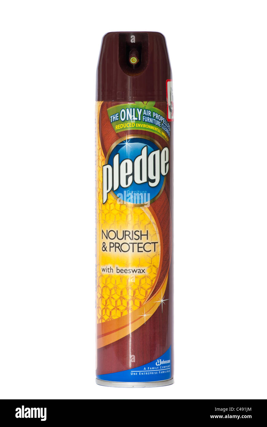Spraydose Versprechen Möbelpolitur Stockfoto